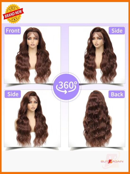 30inch Human Hair Lace Front Wig 200 Density Body Wave 13x6 HD Pre Plucked main image 3